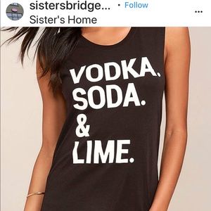 NWT Chaser Brand “Vodka, Soda, Lime” Tank